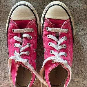 Converse Childs Size 12 Fuchsia Canvas Sneakers